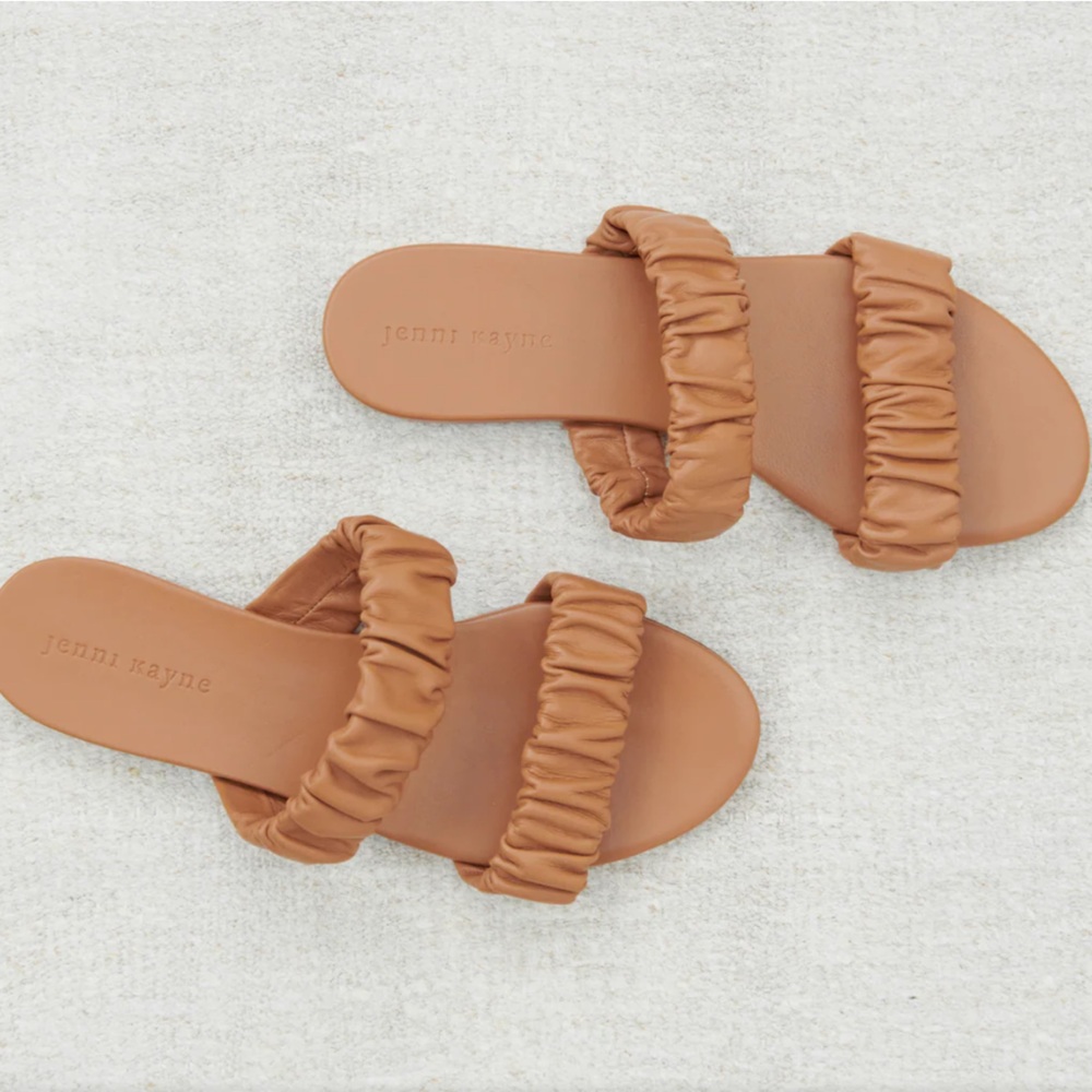 Jenni Kayne Leather Dune Sandal - 36 Camel